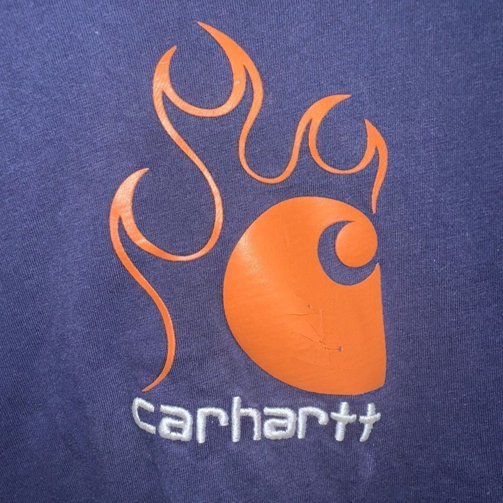 Carhartt Kids Navy and Orange Shirt - Picture 2 of 7